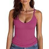 SVALIY Workout Tops for Women Racerback Tank Tops Yoga Gym Ribbed Sleeveless Shirts Clothes