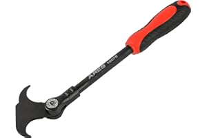 ARES 15078-12-Inch Indexing Seal Puller - 14 Adjustable Locking Positions - Dual Hook Tip Design - Remove Oil and Grease Seals on Cars, SUVs and Light Trucks