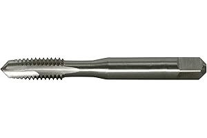 Greenfield Threading 330183 H2-Limit 2-Straight Flute Plug Low Shear Spiral Point Tap, 1/4" - 20 UNC, HSS, Uncoated (Bright) Coating, Right Cut