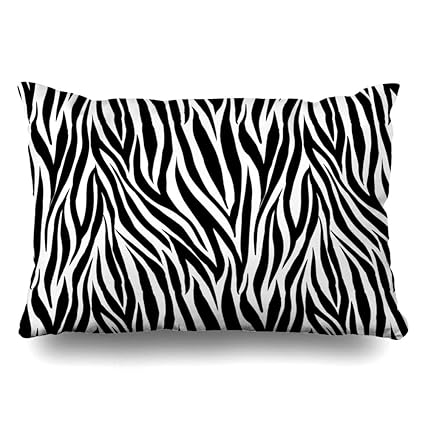 Amazon Com Diycow Throw Pillows Covers Zebra Design Wild Stripes