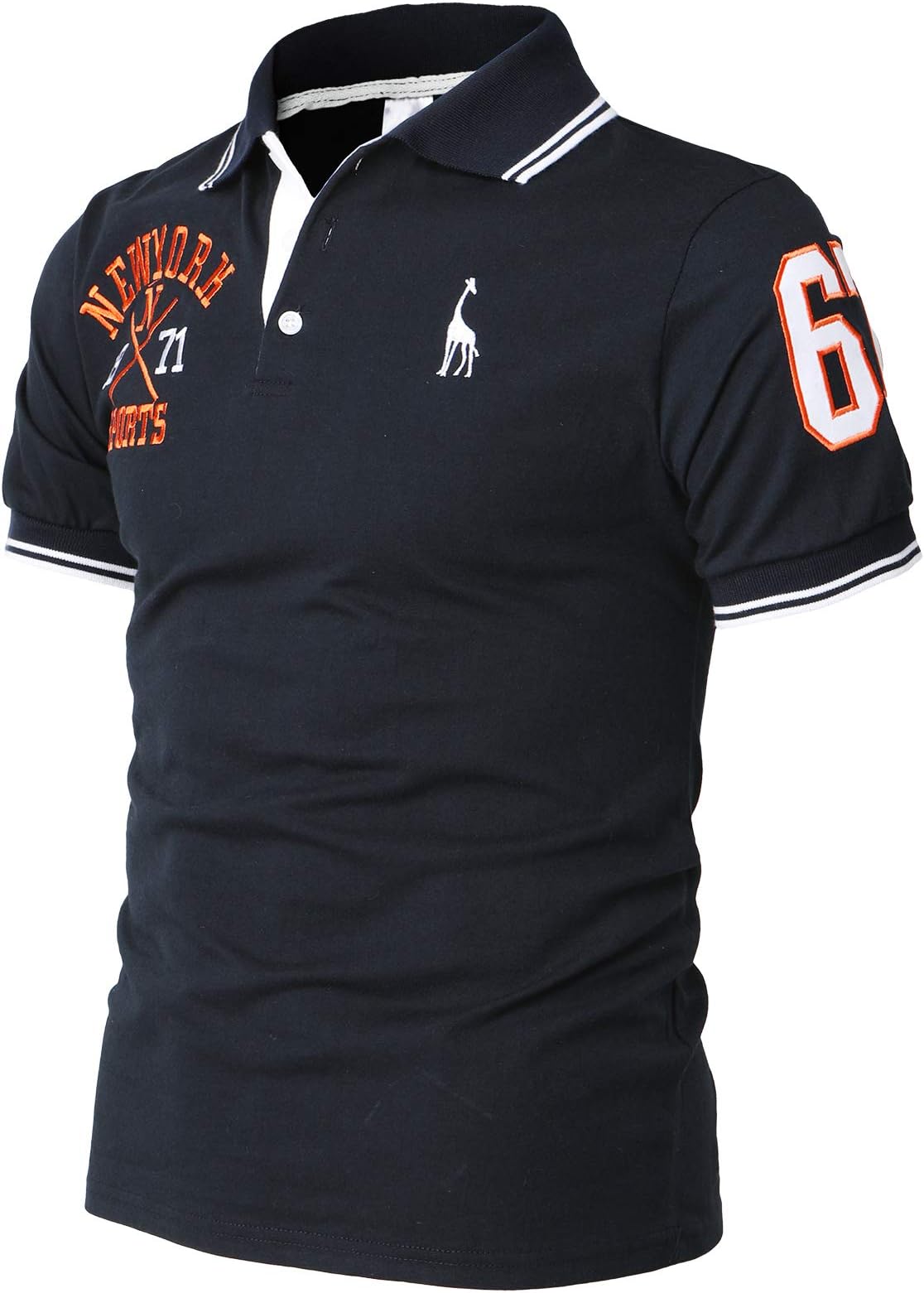 H2H Mens Casual Slim Fit Polo T-Shirts Basic Designed of Various Styles