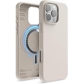 elago Magnetic Silicone Case Compatible with iPhone 16 Pro Max Case 6.9 Inch Compatible with All MagSafe Accessories - Built-in Magnets, Soft Grip Silicone, Shockproof [Stone]