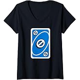 Womens UNO - Blue Skip V-Neck T-Shirt