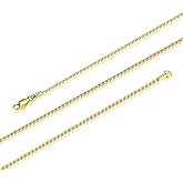 FOSIR 14K Gold Plated Thin Chain Surgical Stainless Steel Unique Snake Link Necklace for Women and Men, 2mm, 18-30 Inches