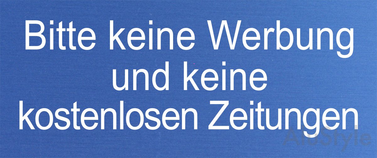 Briefkastenschild Bitte Keine Werbung - Keine kostenlosen Zeitungen ...