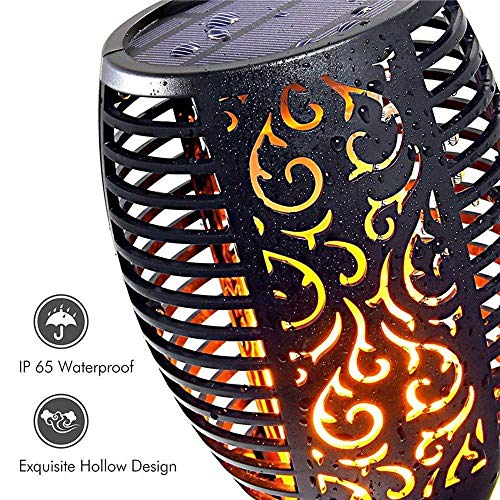 Loryro Solar Lights Outdoor Waterproof, Flames Torches Lights Dancing Flickering 96 LED Landscape Decoration Lighting Auto On/Off Solar Security Spotlight for Garden Patio Yard Driveway (4 Pack) - Thumbnail 4