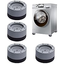 Piedini Antivibrazione universali | 4 Pezzi Tappetino antivibrazione Gomma per Lavatrice, Cuscinetti in Antiscivolo per lavatrice e asciugatrici
