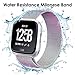 CAVN Metal Bands Compatible for Fitbit Versa Bands/Versa Lite Edition Bands for Women Men, Replacement Stainless Steel Wristband Accessories Strap