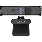 CODi Allocco HD 1080P IR Webcam with Windows Hello Facial Recognition, 30FPS USB-A Camera with Built-in Microphone, Auto Low-Light Correction for Video Conferencing &amp; Streaming