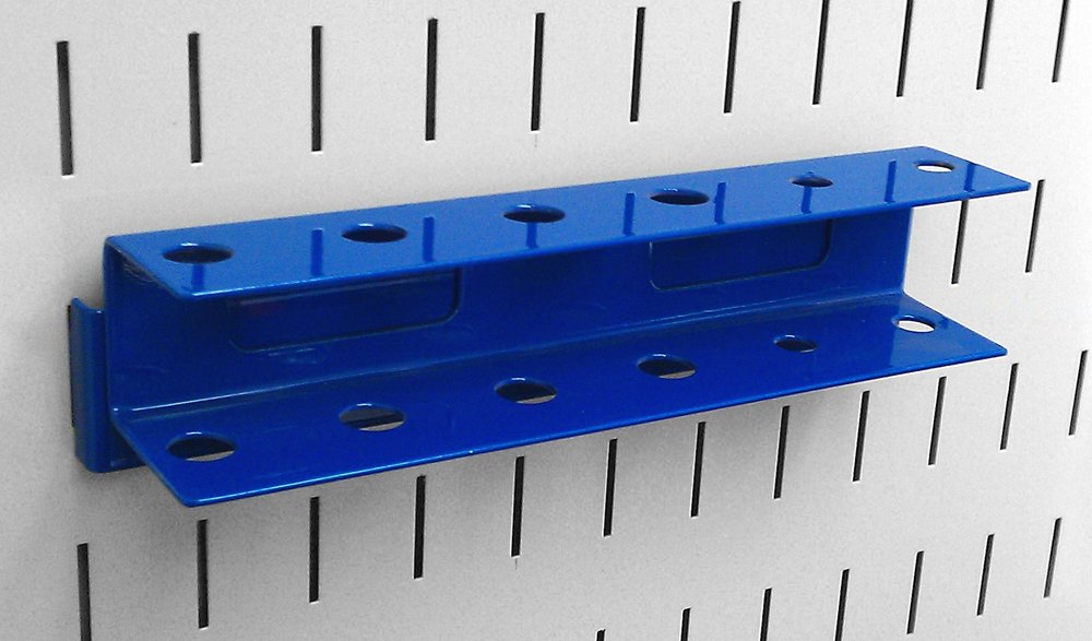 Wall Control ASM-SD-008 BU Pegboard Screwdriver Holder Bracket Slotted Metal Pegboard Accessory for Wall Control Pegboard Only, Blue