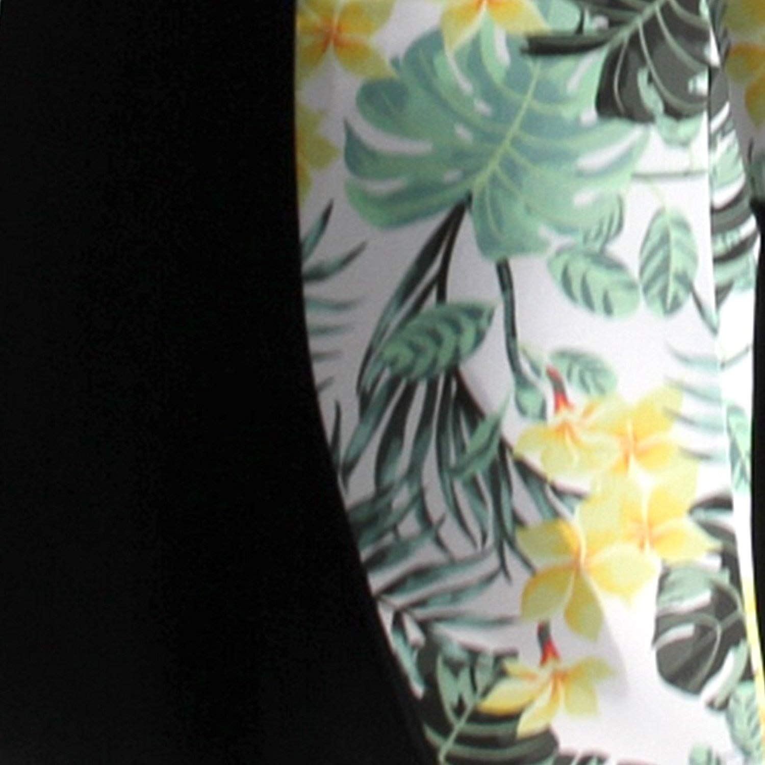 TUONROAD Sexy Long Sleeves Swimsuit, Printed Rash Guard Swimsuit Long Sleeve Swimwear One Piece Surfing Suit Floral Bathing Suit