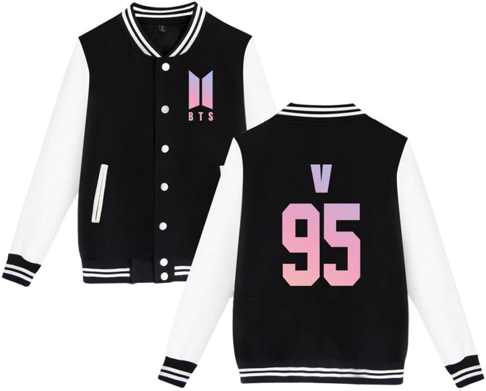 Kpop BTS Love Yourself Her Baseball Jacket Uniform Suga Jin Jimin Jung Kook Sweatshirt Sweater Coat