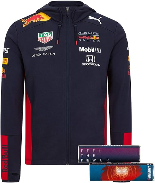 Red Bull Racing Team ZipHoodie 2020 blau + 4X FANERGY Traubenzucker