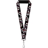 Buckle-Down Cartoon Network Lanyard, Adventure Time Marceline Poses Collage Reds, Elastic