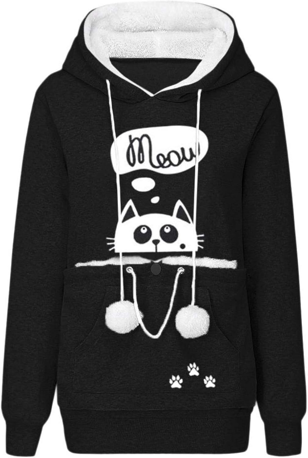 dog lovers hoodie with dog cuddle pouch