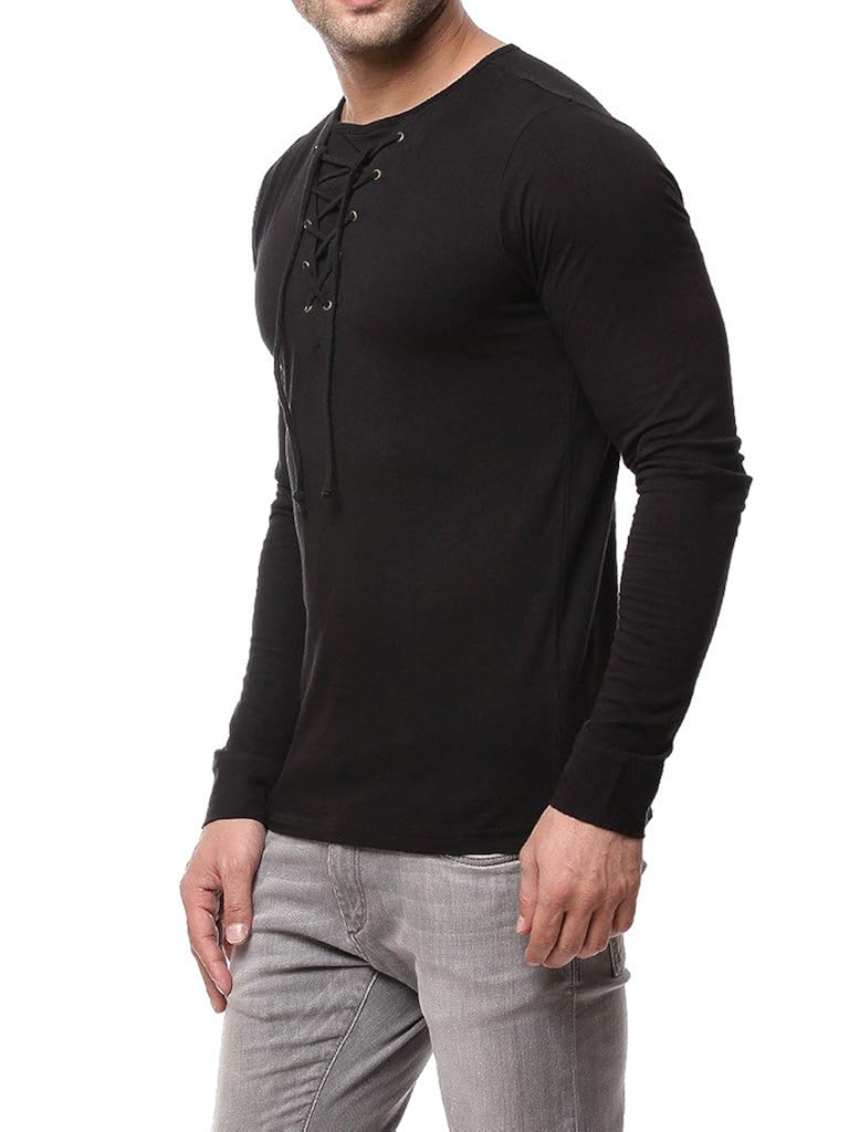 gritstones black full sleeve round neck t shirt gsfstsht1282blk