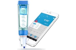 Apera Instruments, LLC-AI3719 PC60-Z Bluetooth Multi-Parameter Smart Tester Powered by ZenTest Mobile App, Measuring pH/Conductivity/TDS/Salinity/Resistivity/Temp.