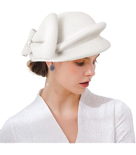 ORIDOOR Women Vintage Wool Felt Flowers Bucket Cloche Bowler  display picture 3