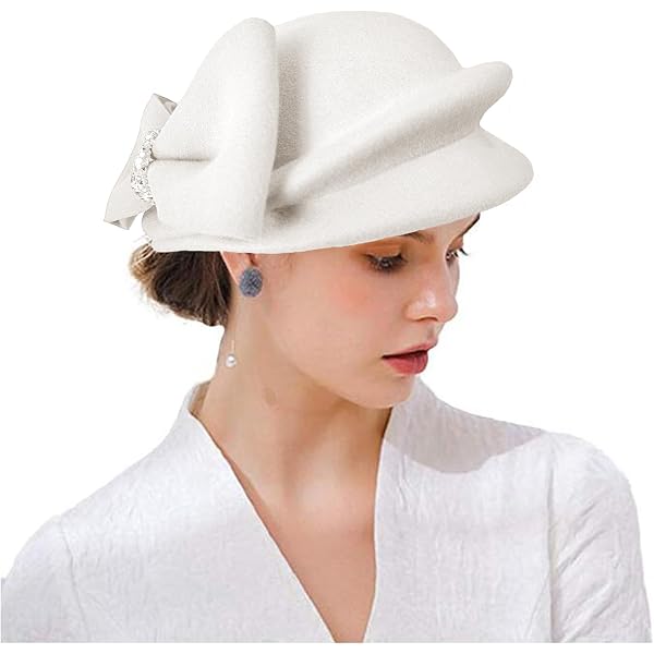 ORIDOOR Women Vintage Wool Felt Flowers Bucket Cloche Bowler  display picture 2