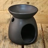 Carousel Home Ceramic Tealight Candle Holder Essential Oil Burner Black view 3