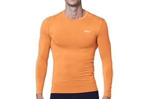 EXIO Mens Compression Baselayer Top Cool Dry Long & Short Sleeve Workout Shirt