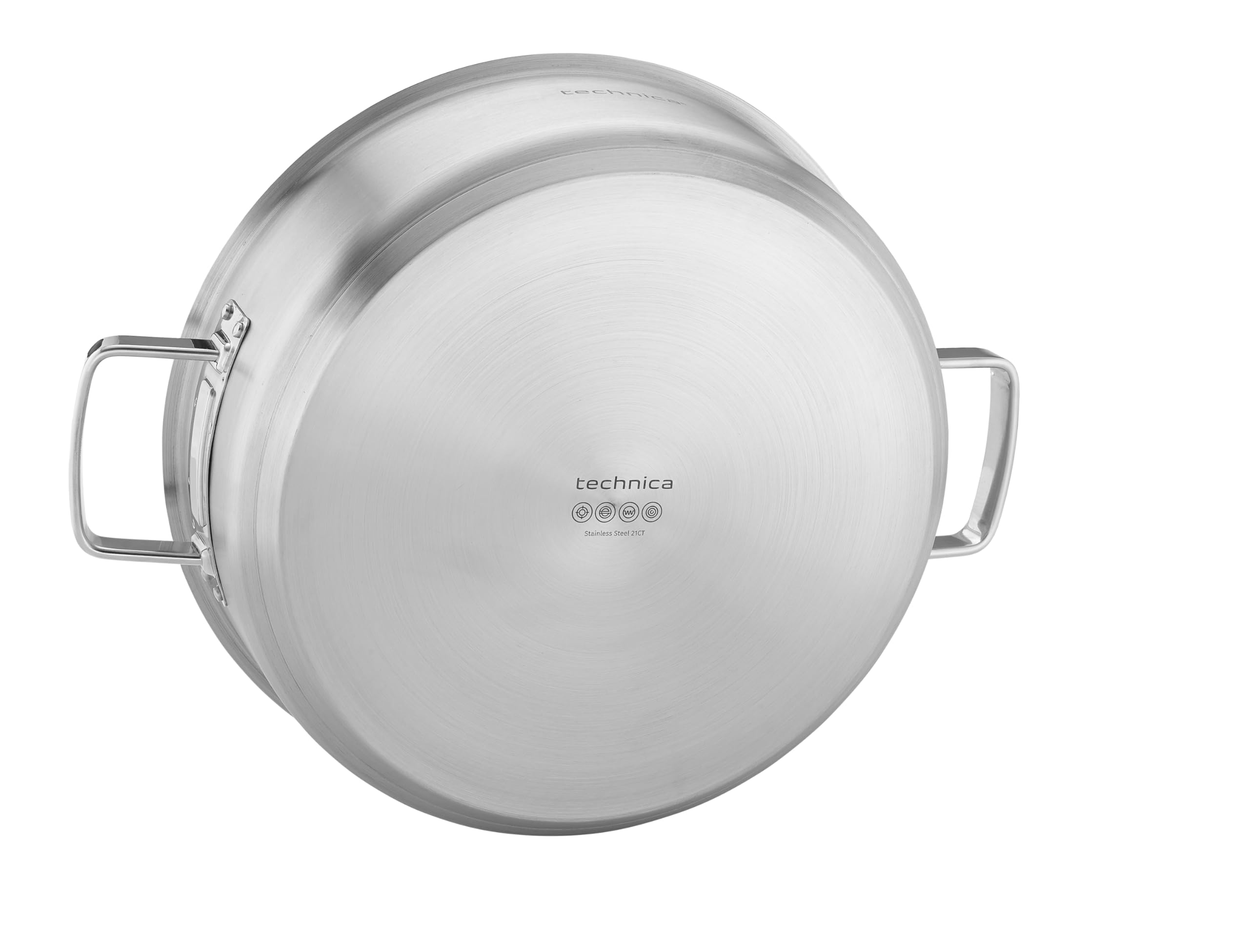 TECHNICA Topf Induktion 11,2 l – Kochtopf Groß ⌀360 mm aus Edelstahl mit Deckel – Kapselboden – Für alle Herdarten – Spülmaschinengeeignet – Hitzefeste Griffe – Ohne Nickel – Profiqualität 3