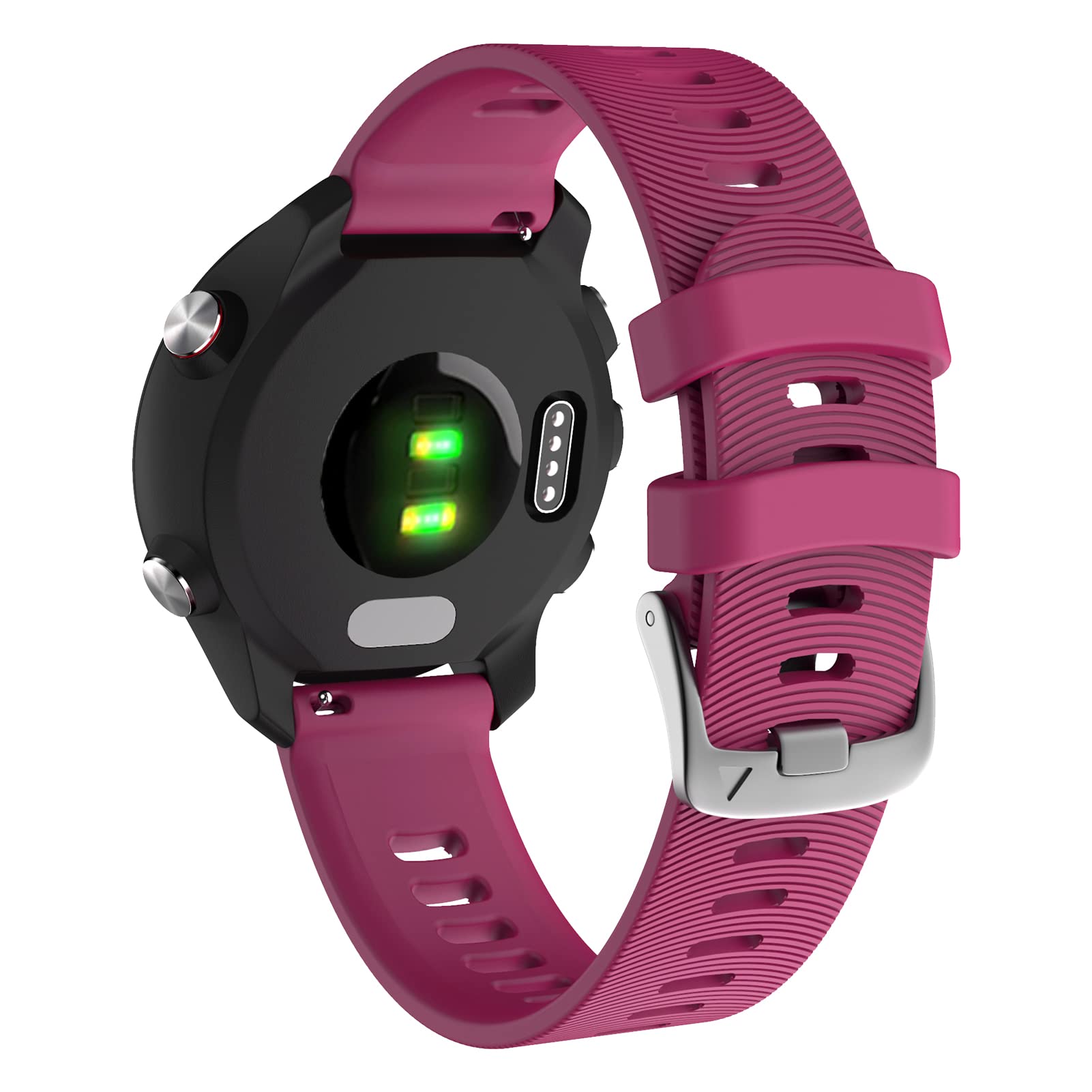 Strap for Garmin Forerunner 245/645 Music,20mm Width Starp for Garmin Vivoactive 3/Vivoactive 3 Music (Wine Red)