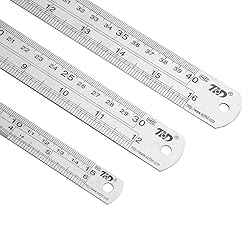 ZZTX Metal Straight Edge Ruler Set - Stainless