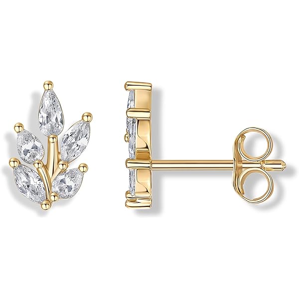 Pendientes De Plata De Ley Con Diamantes Blancos - 0.45 Quilates, Dazzlingrock Collection