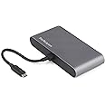 StarTech.com Thunderbolt 3 Mini Dock - Portable Dual Monitor Docking Station with DP 4K 60Hz, 1x USB-A Hub (USB 3.0/5 Gbps), GbE - 11in/28cm Cable - TB3 Multiport Adapter - Mac/Windows (TB3DKM2DPL)