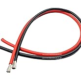 Kenhihi 6 Gauge20feet Silicone Wire Ultra Flexible 6 Gauge Stranded Tinned Copper Wire, 6 AWG Automotive RC Battery Wire 600V 392℉ (Black 10ft + Red 10ft Separated)