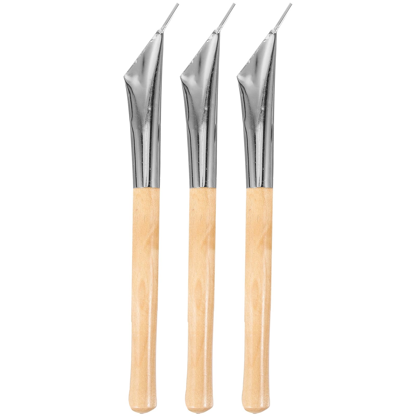 FOMIYES 3Pcs Batik Tool DIY Wax Carving Tool Stainless Steel Pottery Clay Sculpture Wax Printing Batik Pens for Painting Drawing on Fabric Cloth Clay Tool Pack of 3