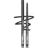 Shimmer Black Gel Glitter Eyeliner Pencil, Metallic Waterproof Smudge-Proof Creamy Retractable Smooth Eye Liner pencil, Hypoallergenic Long Lasting Eyeliner Brightener Pen Eye Makeup Gift for Women#12