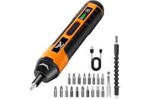 JENABOM 21 in 1 Electric Cordless Screwdriver, 4-Gear Torque,LED Light,5N.m Max Adjustable Torque,3.6V Rechargeable Screwdriv