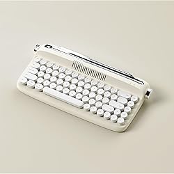 YUNZII Upgraded Wireless Typewriter Keyboard, Retro