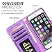 iPhone 7 Case, Moze iPhone 7 Wallet Case [4 Card Slots ] [Wrist Strap] [Stand Feature] PU Leather Flip Wallet Case Cover for iPhone 7 (4.7) - Purple