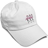 Custom Soft Baseball Hat Embroidered Dad Hat Pink Flamingos Embroidery Men & Ladies Baseball Cap Cotton