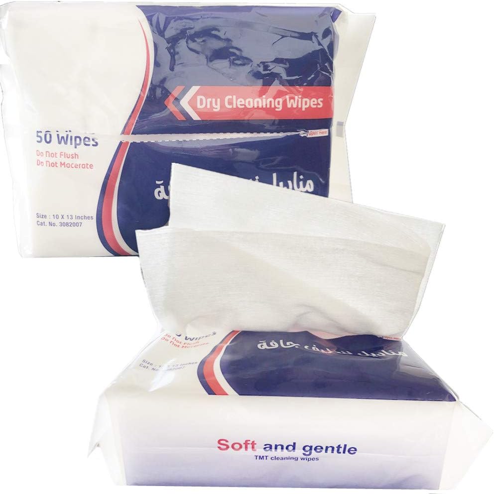 Jebblas Dry Cleaning Wipes can be used Dry or Wet 26cm x 32cm White 100