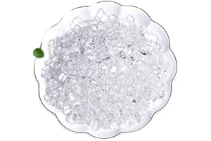 ERLIWAY Natural Clear Quartz Tumbled Chips Crushed Crystal Stone, 7-9mm Polished Healing Crystal Chips Healing Reiki Crystal Jewelry Making Home Decoration