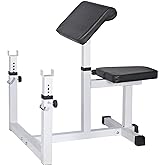 ANT MARCH Preacher Curl Weight Bench, Strength Training Max load 450LBS | Home Gym Fitness Equipment, Seated Arm Isolated Barbell Dumbbell Bicep Station