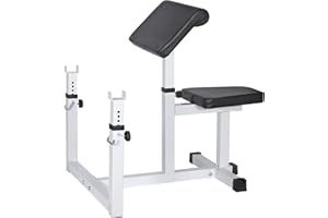 ANT MARCH Preacher Curl Weight Bench Seated Arm Isolated Barbell Dumbbell Biceps Station Home Gym Max load 450lLBS