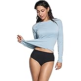 TSLA Women's Long Sleeve Rash Guard Swim Shirts, UPF 50+ UV Protection Regular-Fit Quick Dry Water Shirts