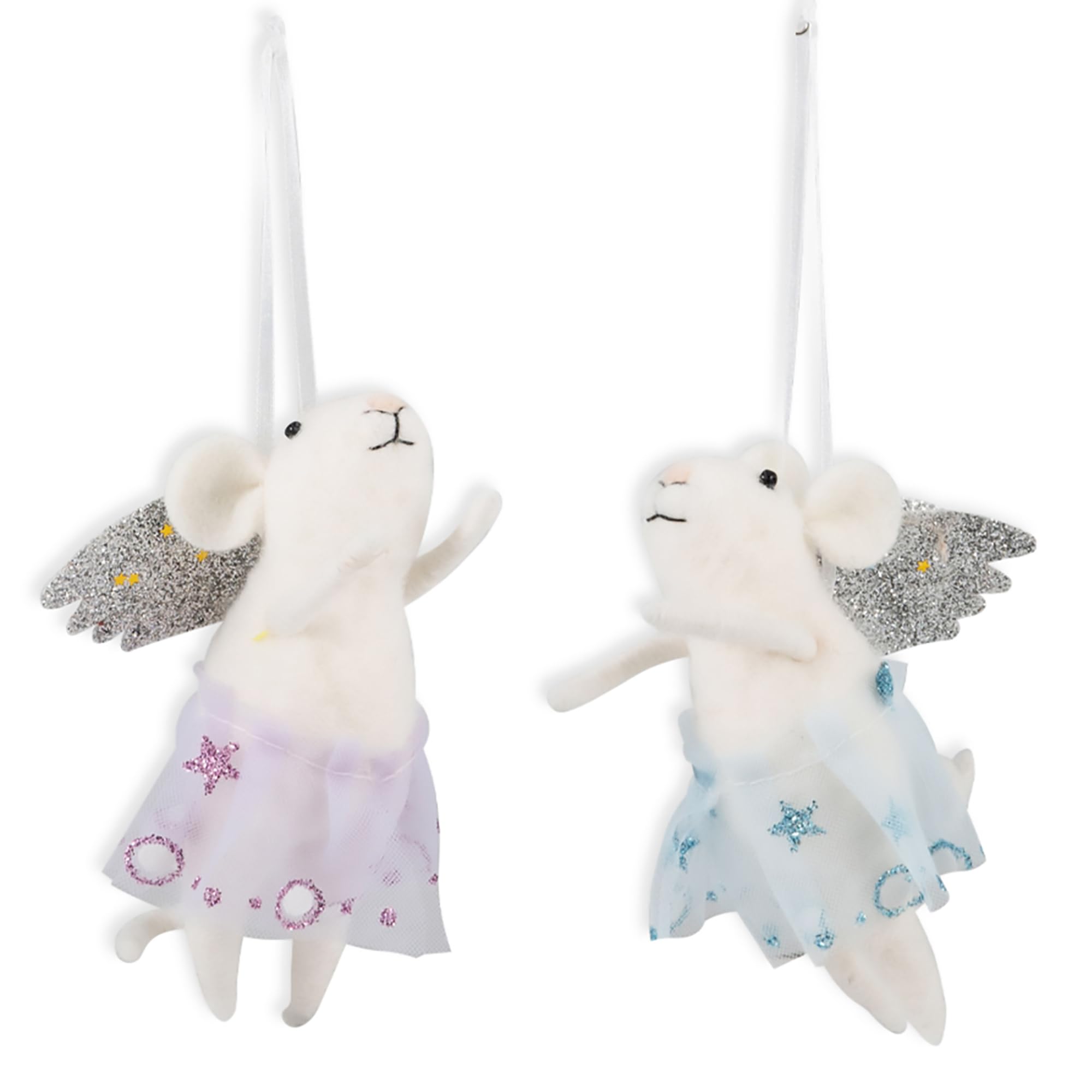 Trimits Needle Felting Mice Kit – Christmas Tree Decorations for Kids & Adults, Complete Craft Kit with Instructions, Wool Felt Set for Beginners, Homemade Gifts & DIY Baubles Embellishments