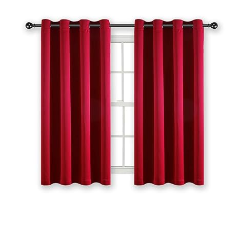 Buy Kotile Home Fashion Window Privacy Assured Eyelet Red Short