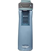 Contigo Clybourn Plastic FreeFlow Filter Water Bottle with AUTOSEAL spill-proof Lid 24oz., Dark Ice