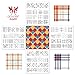 CICI&SISI Nail Art Stamping Plates Kit Plaid Set Plate Manicure Template 4 Pieces