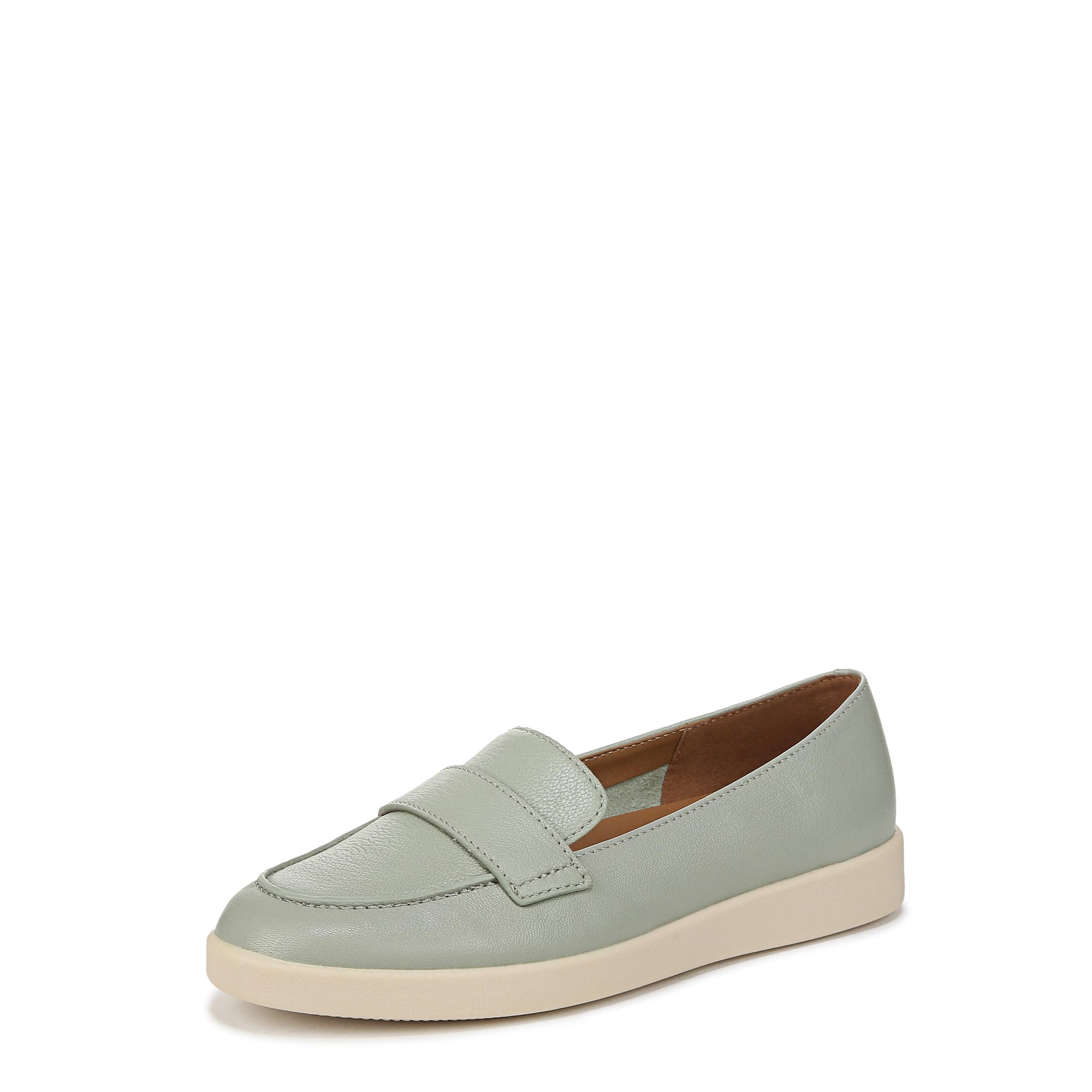 Naturalizer Womens Karis Loafer Flat Pistachio Green Leather 5 M