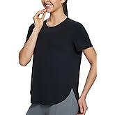 baleaf Women's Short Sleeve Workout Shirts Tops Athletic Yoga Running Shirts Loose Fit with Side Slits Quick Dry T-Shirts