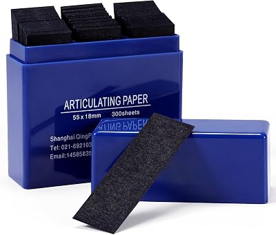 FUREIN SMILE 300 Sheets Dental Articulating Paper Red Blue 100 Micron Plastic