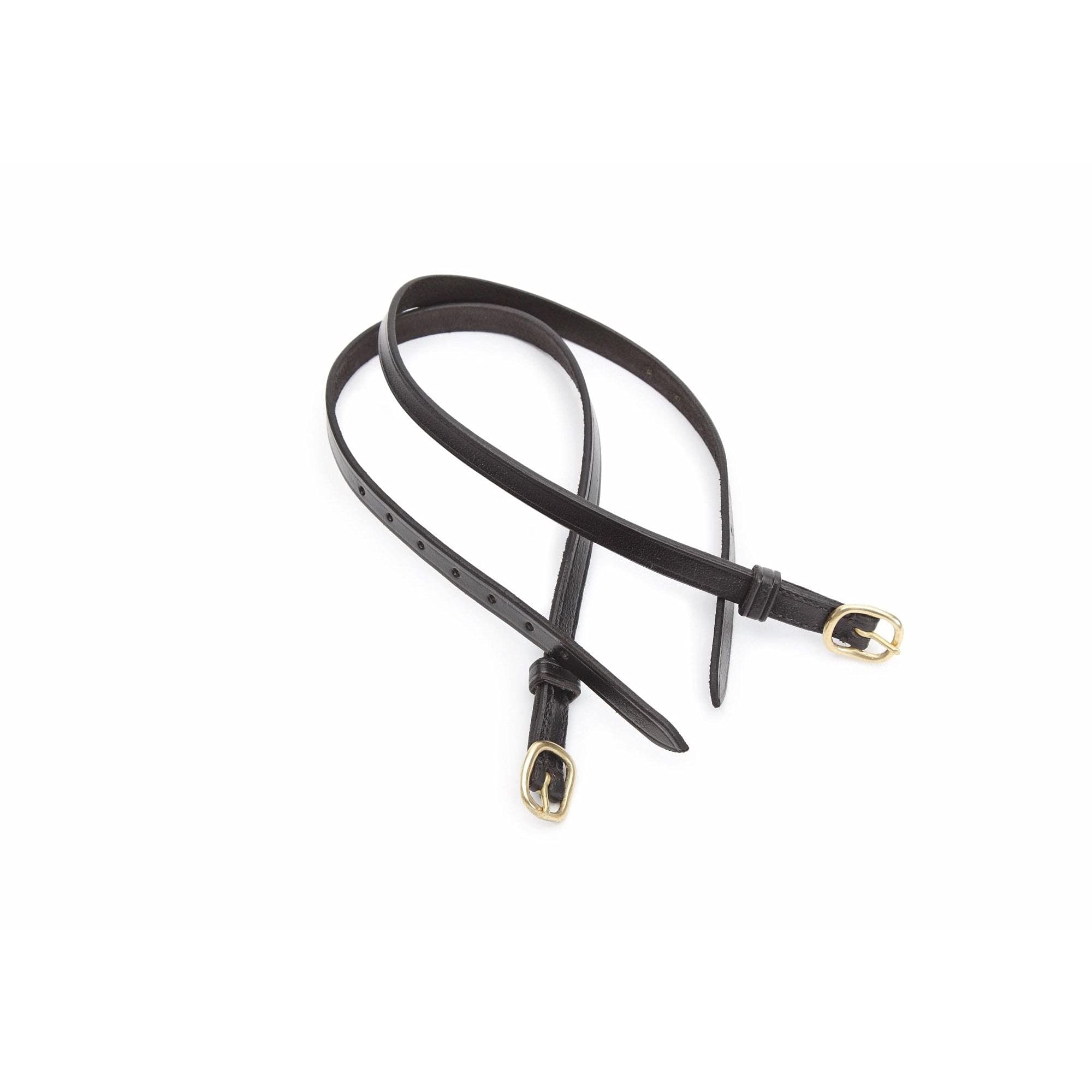 Shires Blenheim Childrens Leather Spur Straps Black